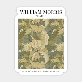 William Morris Acanthus Pattern, Floral Leaves Art, Exhibition Poster Sticker